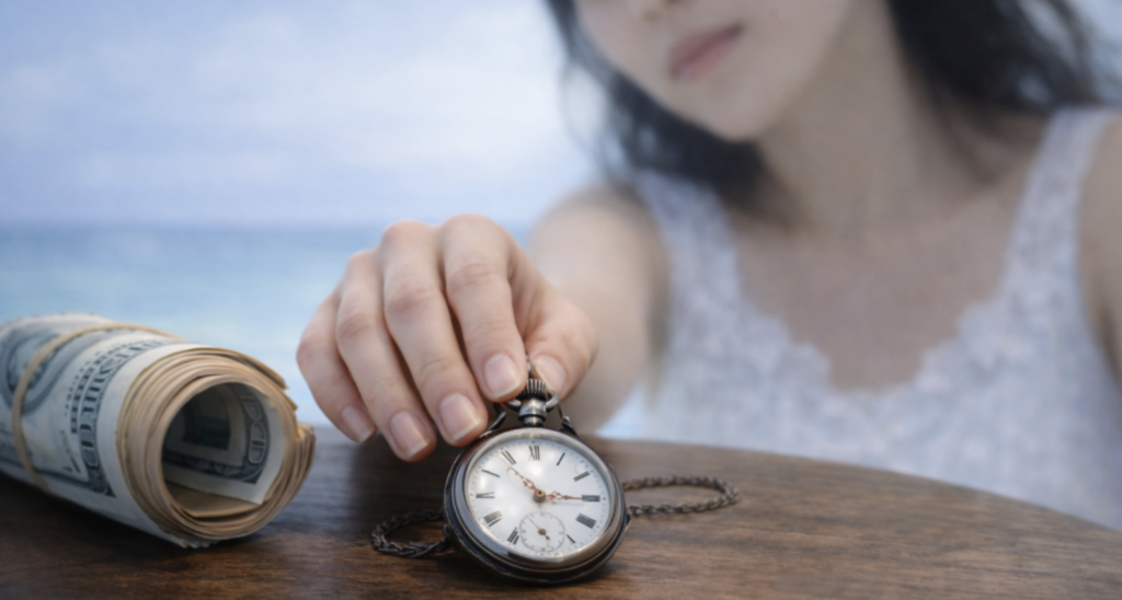 お金よりも時間が大切になる時があるとわかる画像